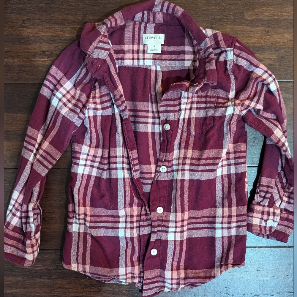 Berry Plaid flannel button up
